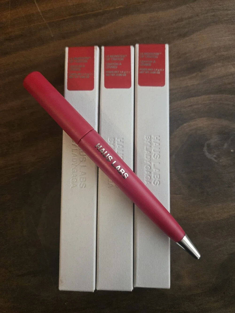 Set Of 3 Haus Labs By Lady Gaga Le Monster Lip Crayon - Crimson Matte